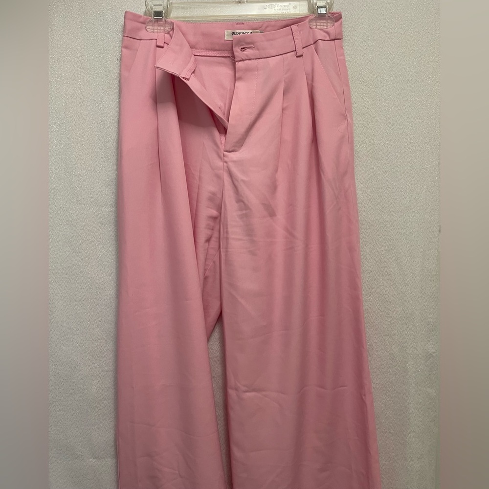 ELENZA | Wide leg pink pants